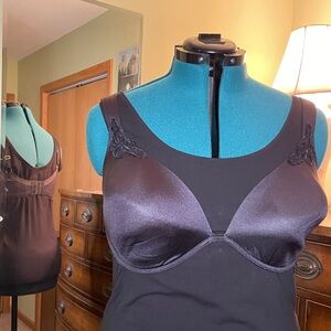 Curvation 5304367 Side Shaper Bra Embroidered Lined Wire Free 42DD Blk Pre-owned